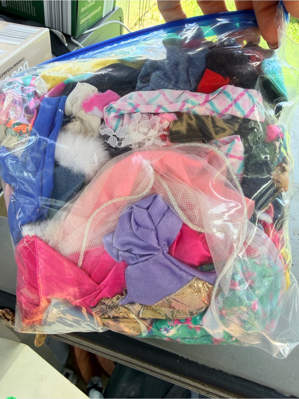 Assorted Barbie Doll Clothes - freezer size bag full - Picture 2 of 4